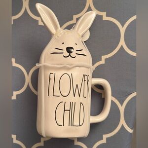 NWT RAE DUNN Flower Child Bunny Mug